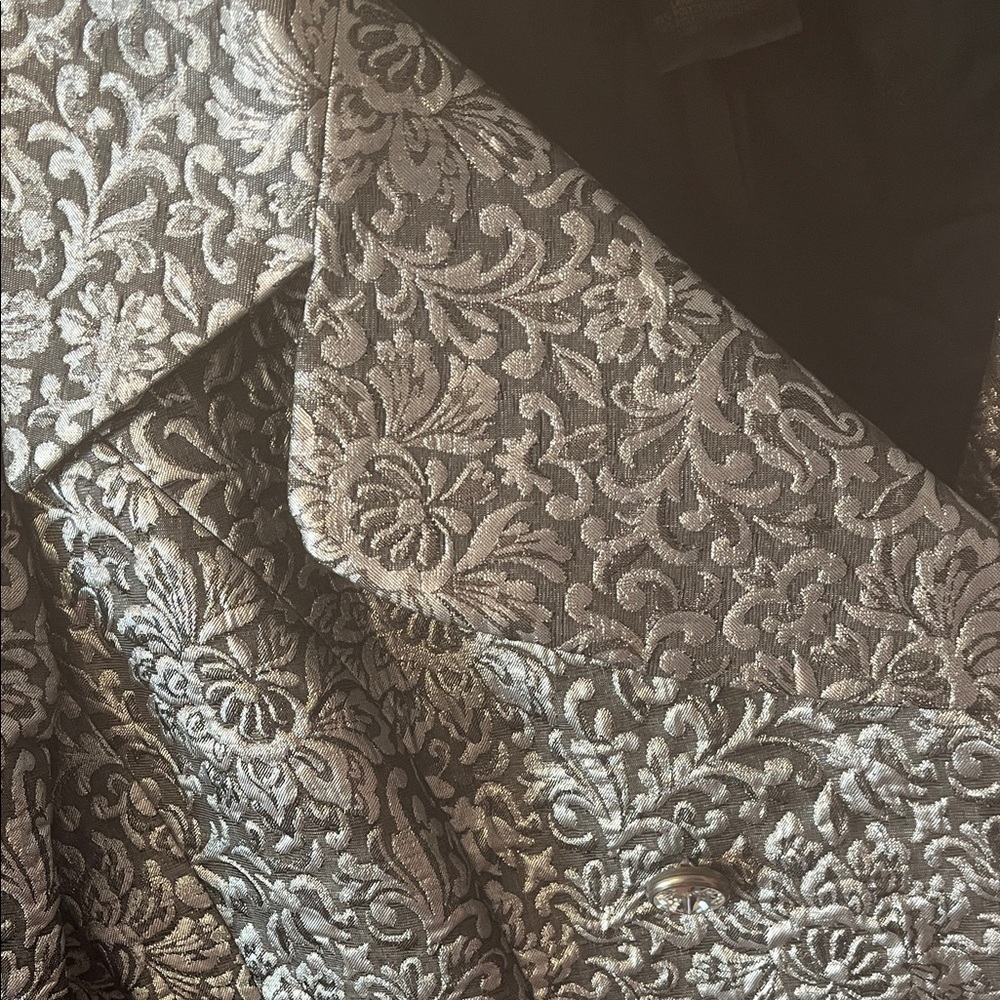 Escada Couture Silver Patterned Suit. Jacket And … - image 2